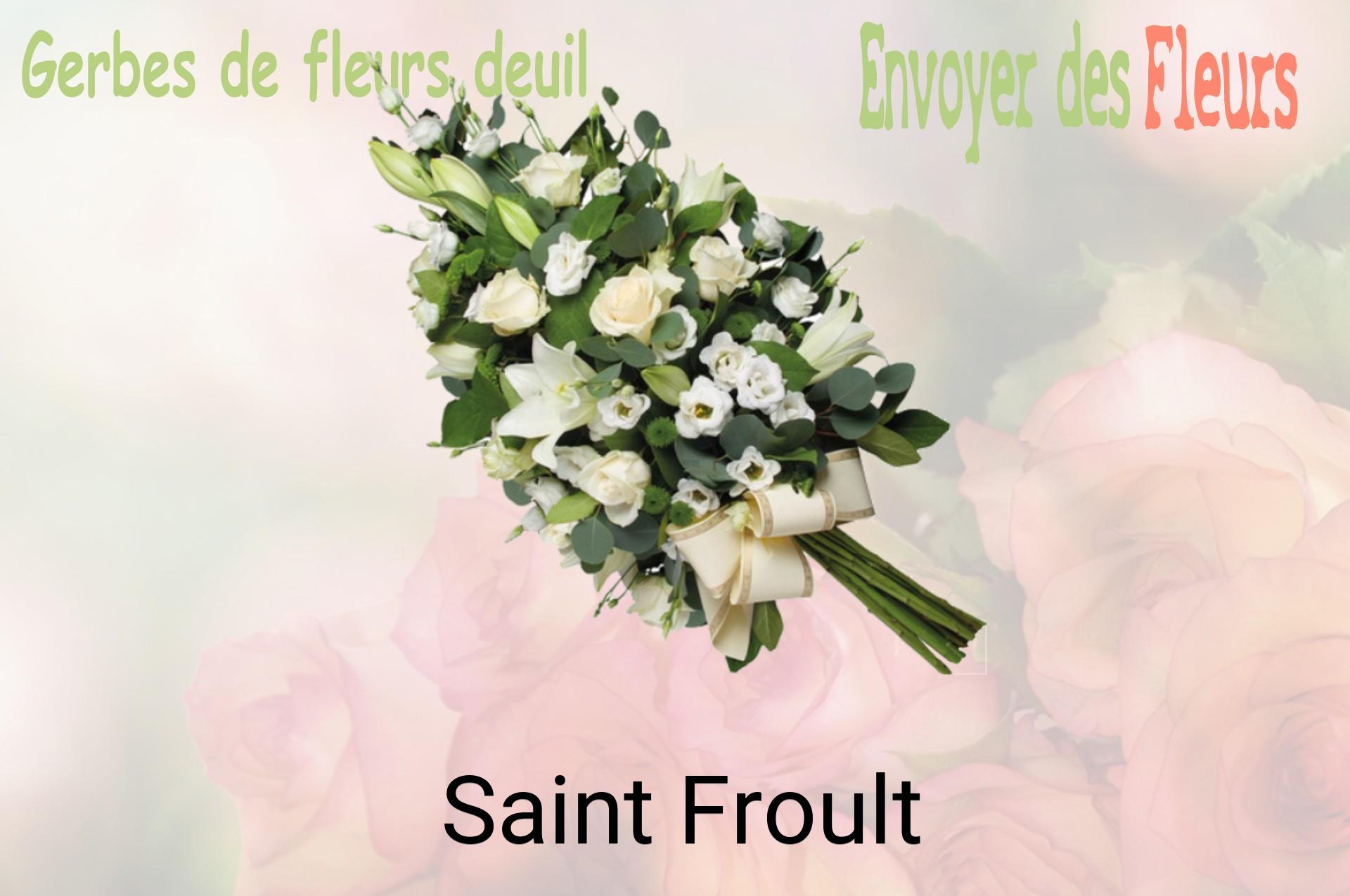 Gerbe de fleurs de deuil livrée à Saint-Froult